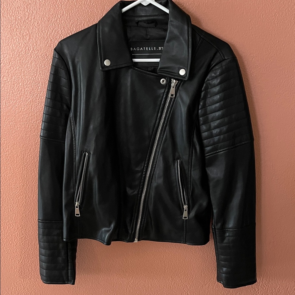 Bagatelle Black Quilted Leather Jacket